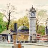 Clocktower at Clapham Common Tube by Christina Bonnett