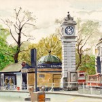 Clocktower at Clapham Common Tube by Christina Bonnett