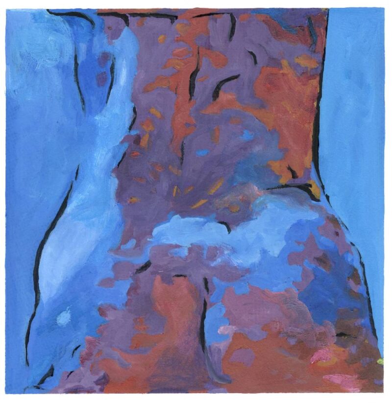 Bottom Blue painting