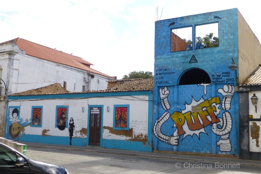 Portimao derelict building mural