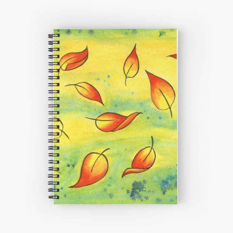 Leaves in Sunshine Spiral Notebook