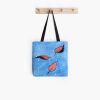Blue Snowy Tote Bag 2
